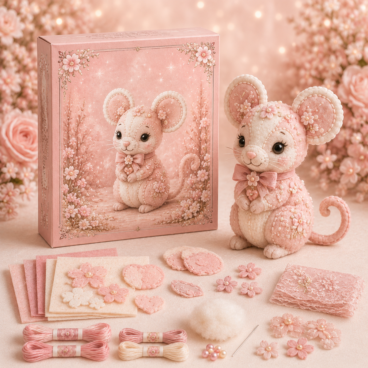 🌸 Enchanted Forest Friends DIY Felt Kit – Sweet, Soft & Handmade by You