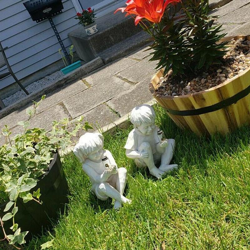 💥LAST DAY SALE 49% OFF - Solar Garden Statues -Boy& Girl(BUY 2 FREE SHIPPING)