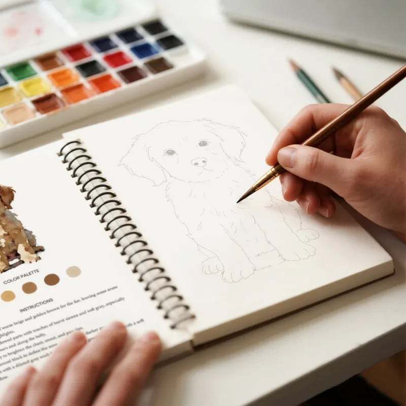 🔥LAST DAY SALE 60% OFF 🖼️Beginner-Friendly💕 Watercolor Workbook