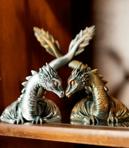 💥LAST DAY 50% OFF- 🔥Twin Flame Dragon Book Display|💪Holds Up to 64mm Thick Book