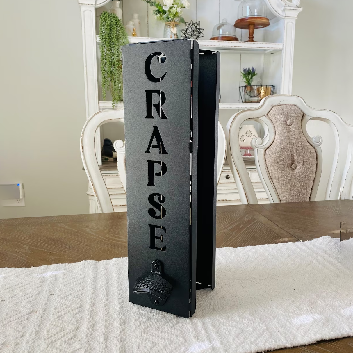 Can cooler holder with bottle opener