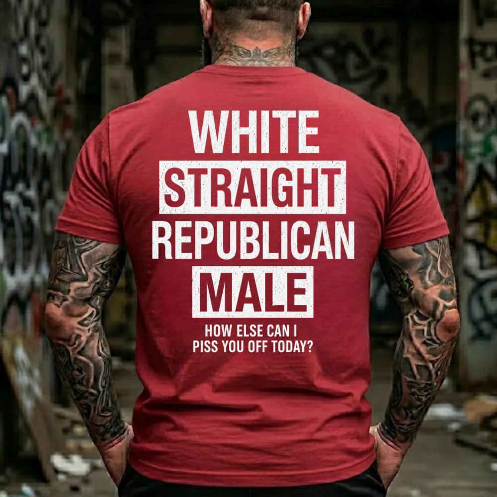 White Straight Republican Male Graphic T-Shirt