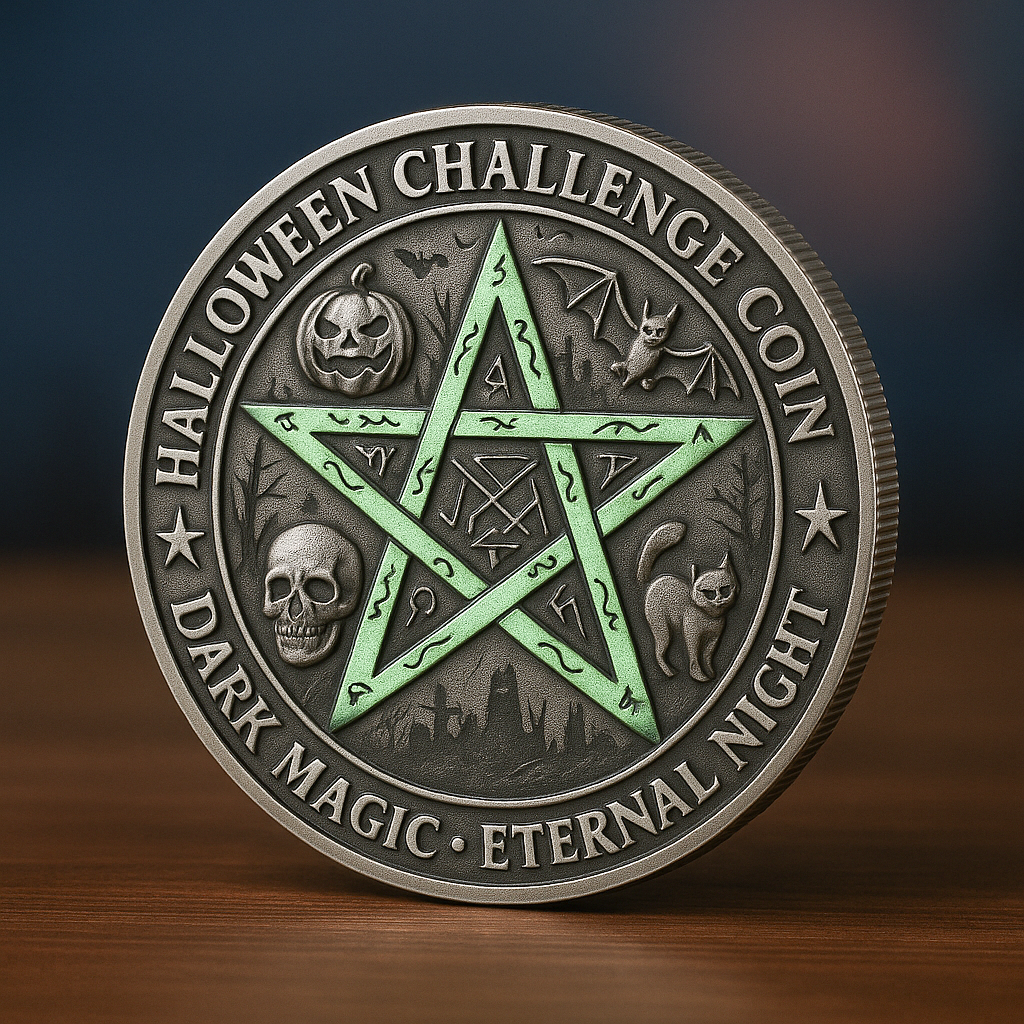 Halloween Witch Challenge Coin – Trick or Treat 2025