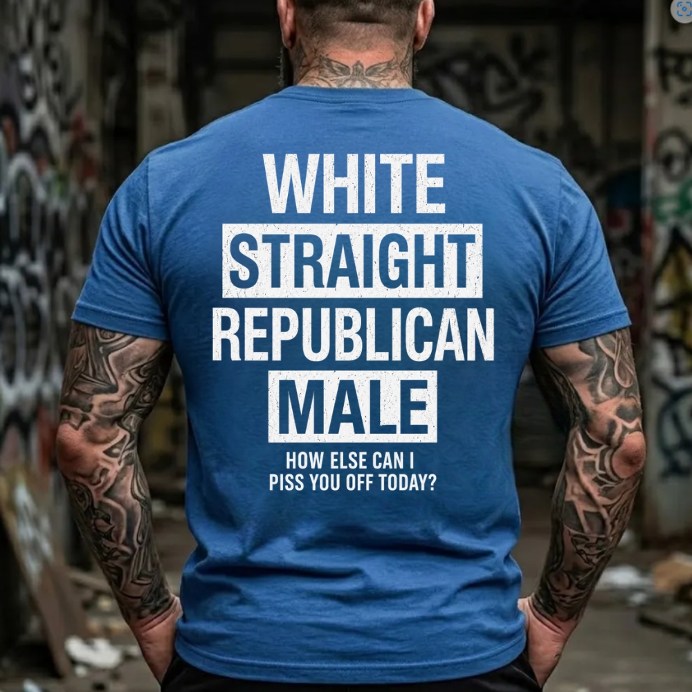 White Straight Republican Male Graphic T-Shirt