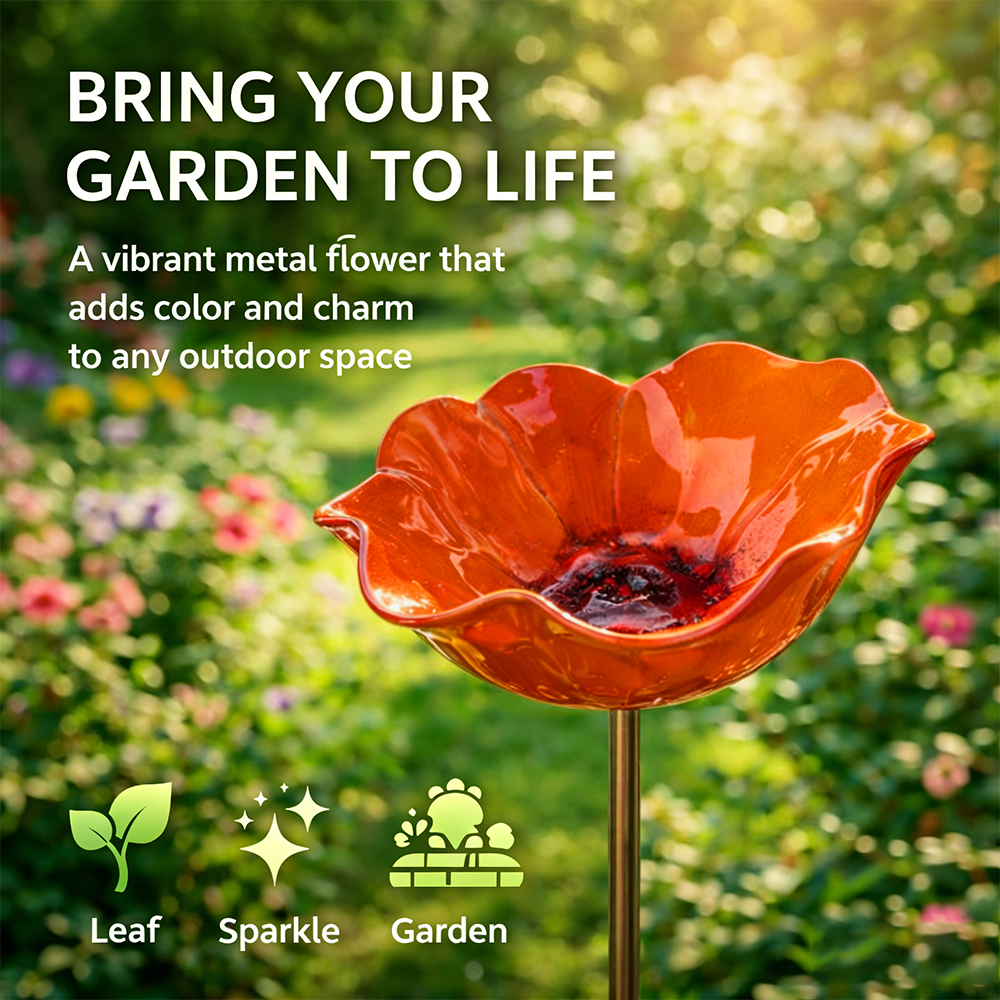 💖🎁2026 50% Off--🎁Handmade Metal Flower Garden Stake🐦