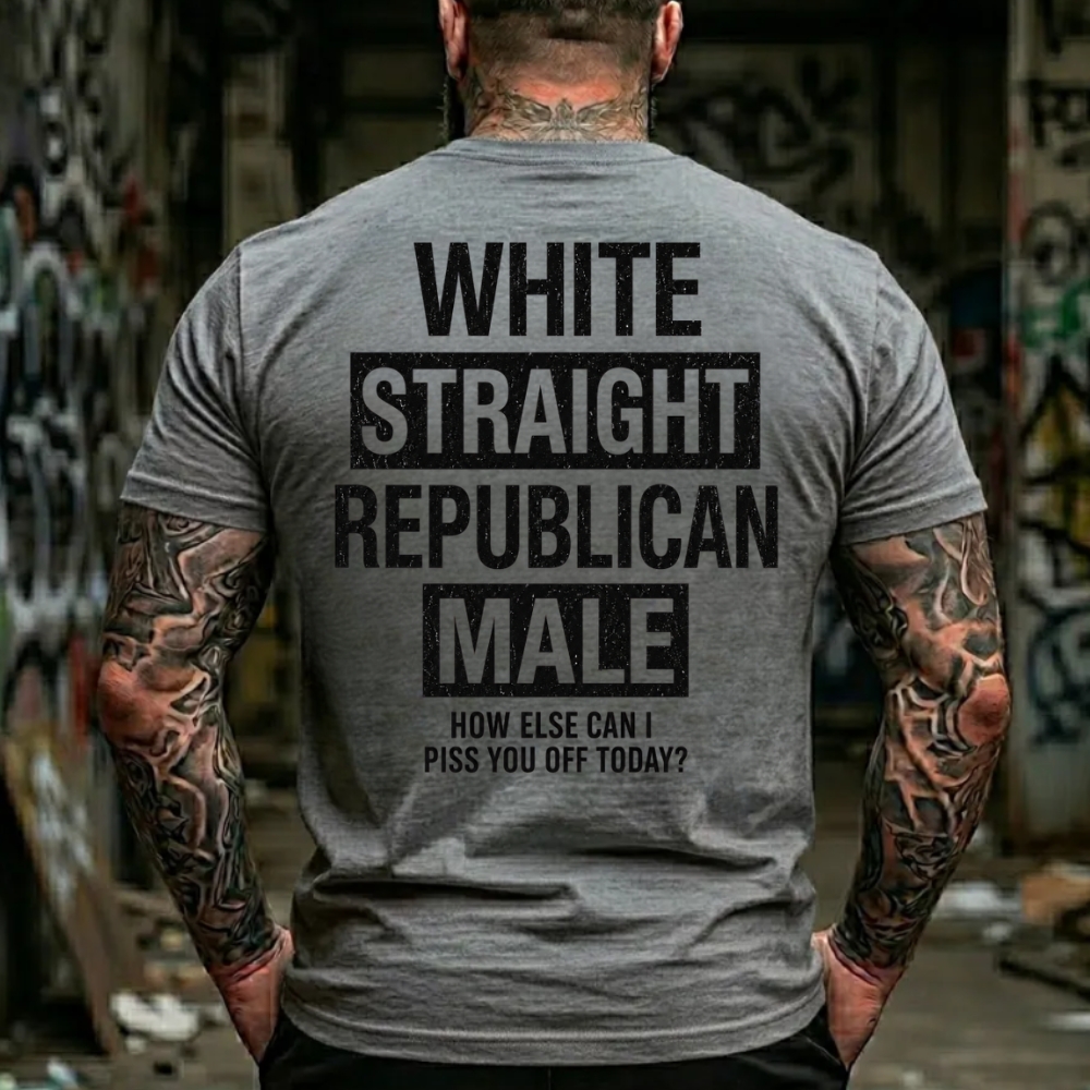 White Straight Republican Male Graphic T-Shirt