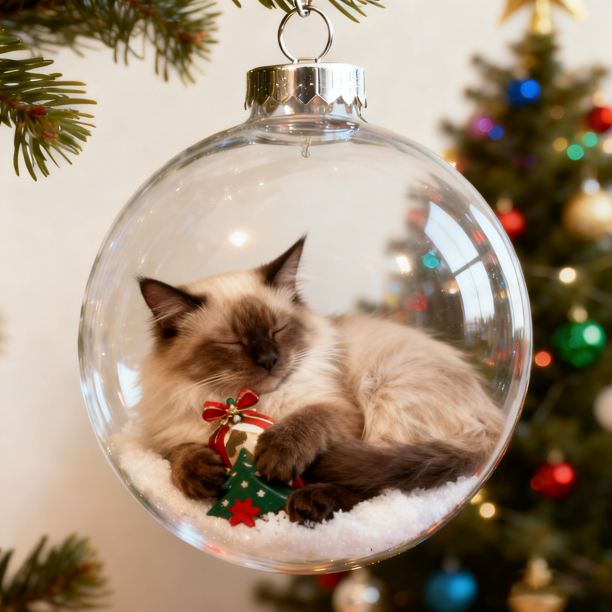 🎄 Paws of Love – Christmas Cat Ornament Collection