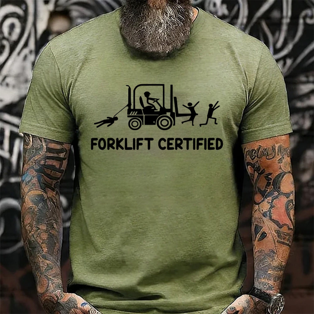 Forklift Certified Funny Warehouse Worker T-Shirt