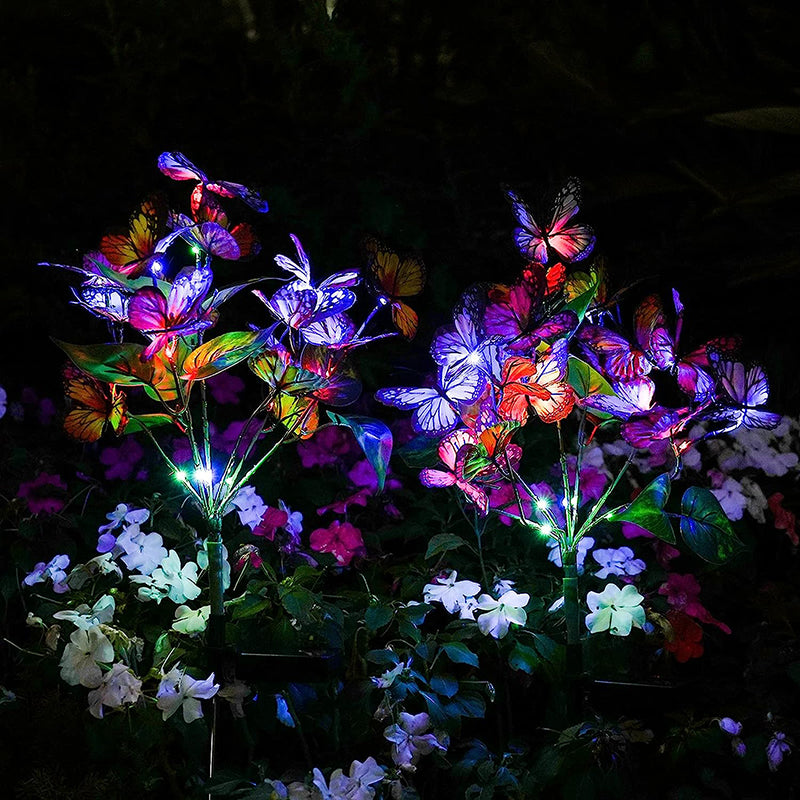 Vivid Solar Butterfly Lights | Enchanted Meadow Collection (Set of 4)