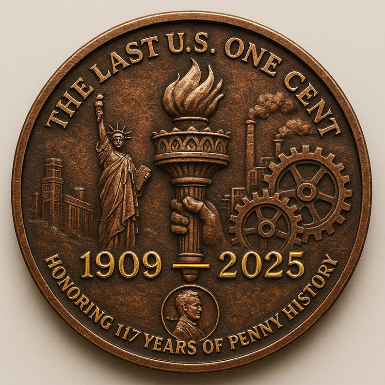 New Arrival "The Last Cent" Commemorative Coin  Set