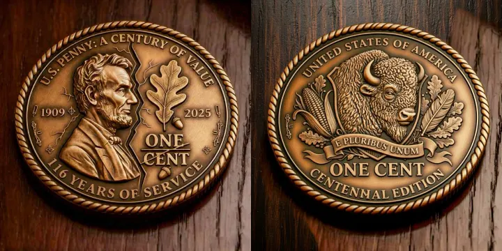 New Arrival "The Last Cent" Commemorative Coin  Set