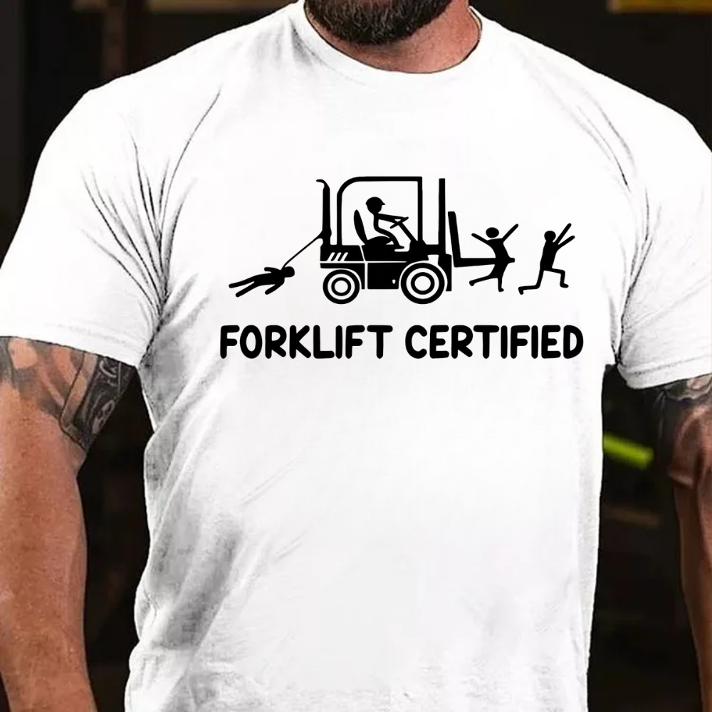 Forklift Certified Funny Warehouse Worker T-Shirt