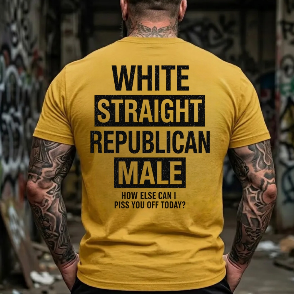 White Straight Republican Male Graphic T-Shirt