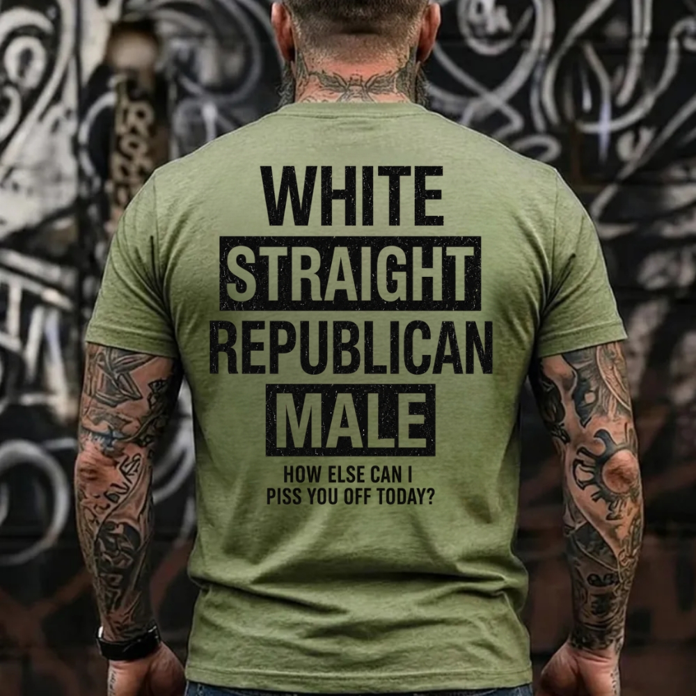 White Straight Republican Male Graphic T-Shirt