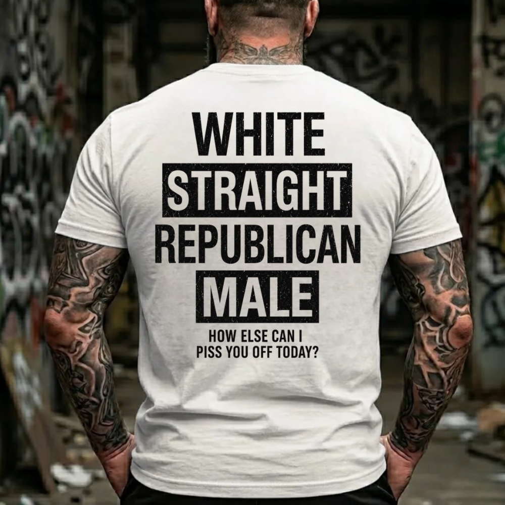 White Straight Republican Male Graphic T-Shirt