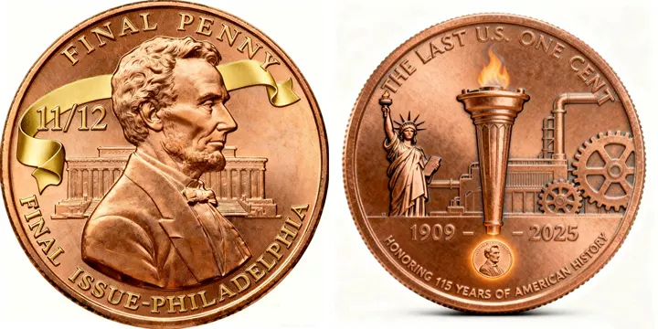 New Arrival "The Last Cent" Commemorative Coin  Set