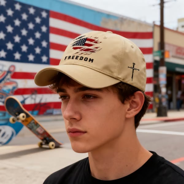 🔥🔥New Year 50% Off--Unisex Freedom American Flag Print Baseball Cap