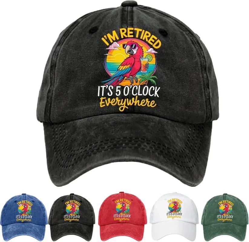 Happyhour Cap-Adjustable Cotton Breathable Baseball Cap-Retirement Gifts