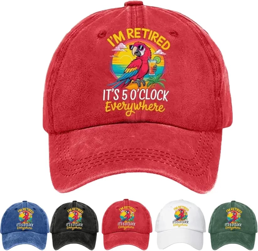 Happyhour Cap-Adjustable Cotton Breathable Baseball Cap-Retirement Gifts