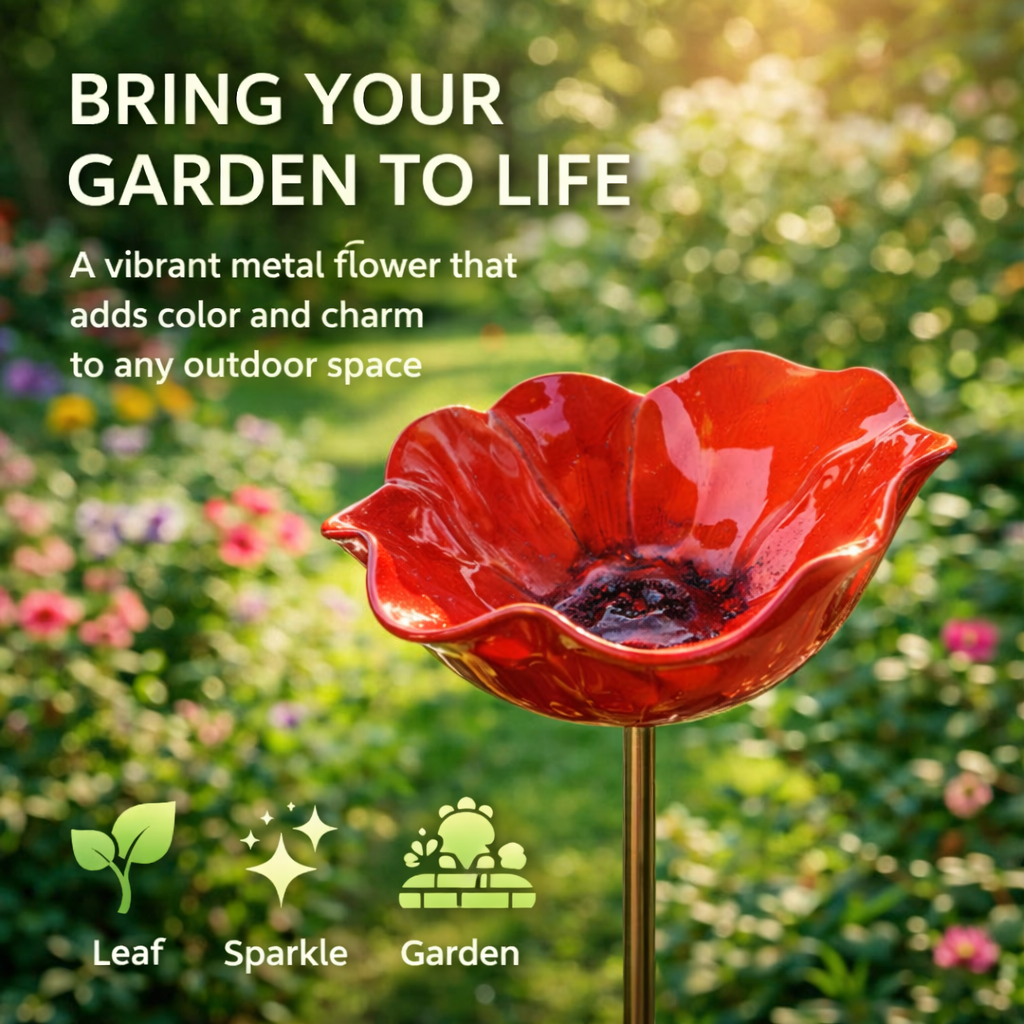 💖🎁2026 50% Off--🎁Handmade Metal Flower Garden Stake🐦