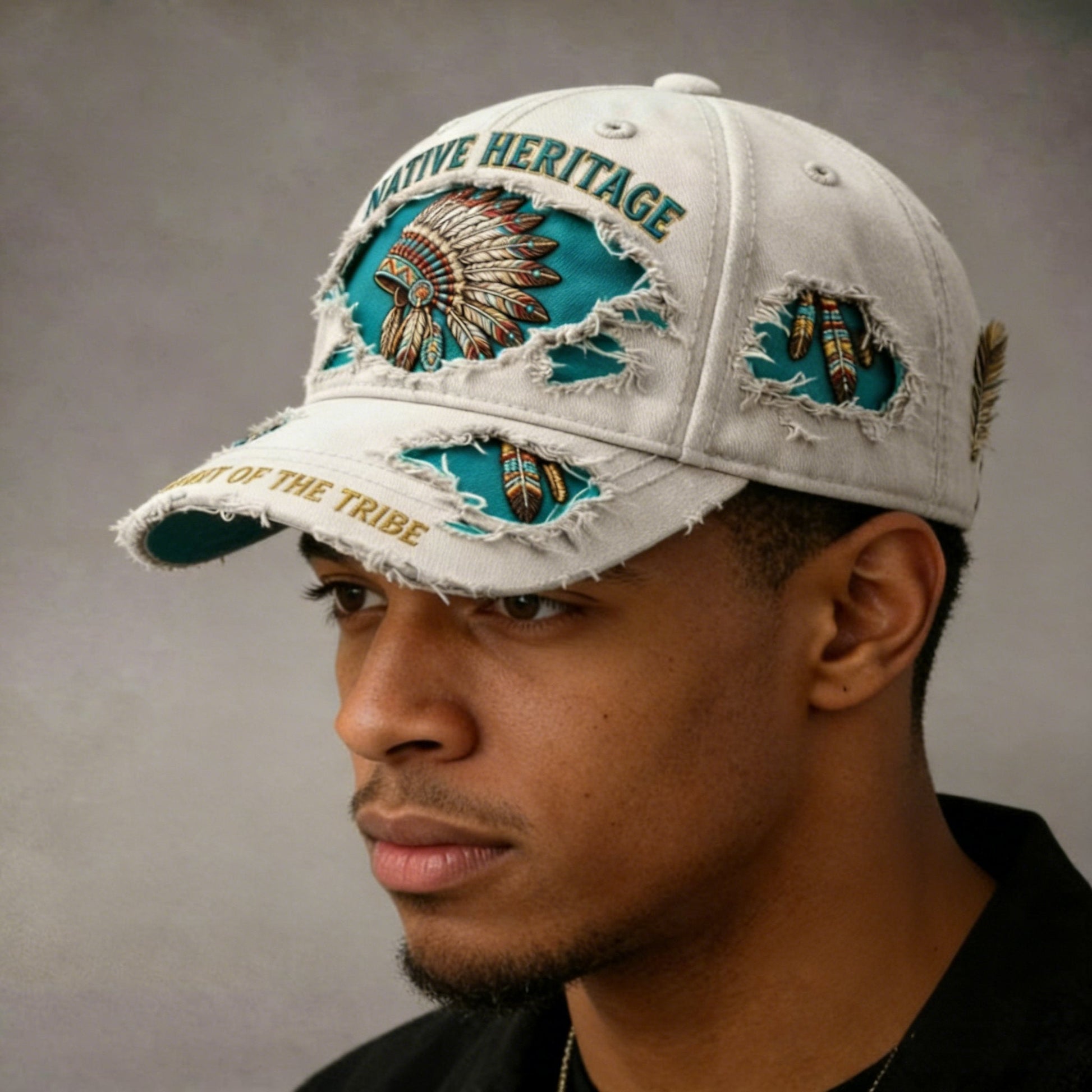 Native American Heritage Spirit Of The Tribe Distressed Cap