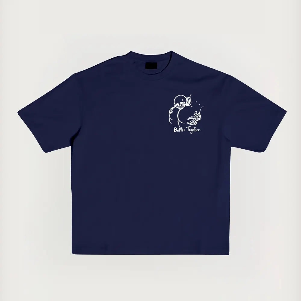 "Better Together" Cheeky Skeleton Graphic Tee - Edgy Humor Streetwear & Funny Men's Gift
