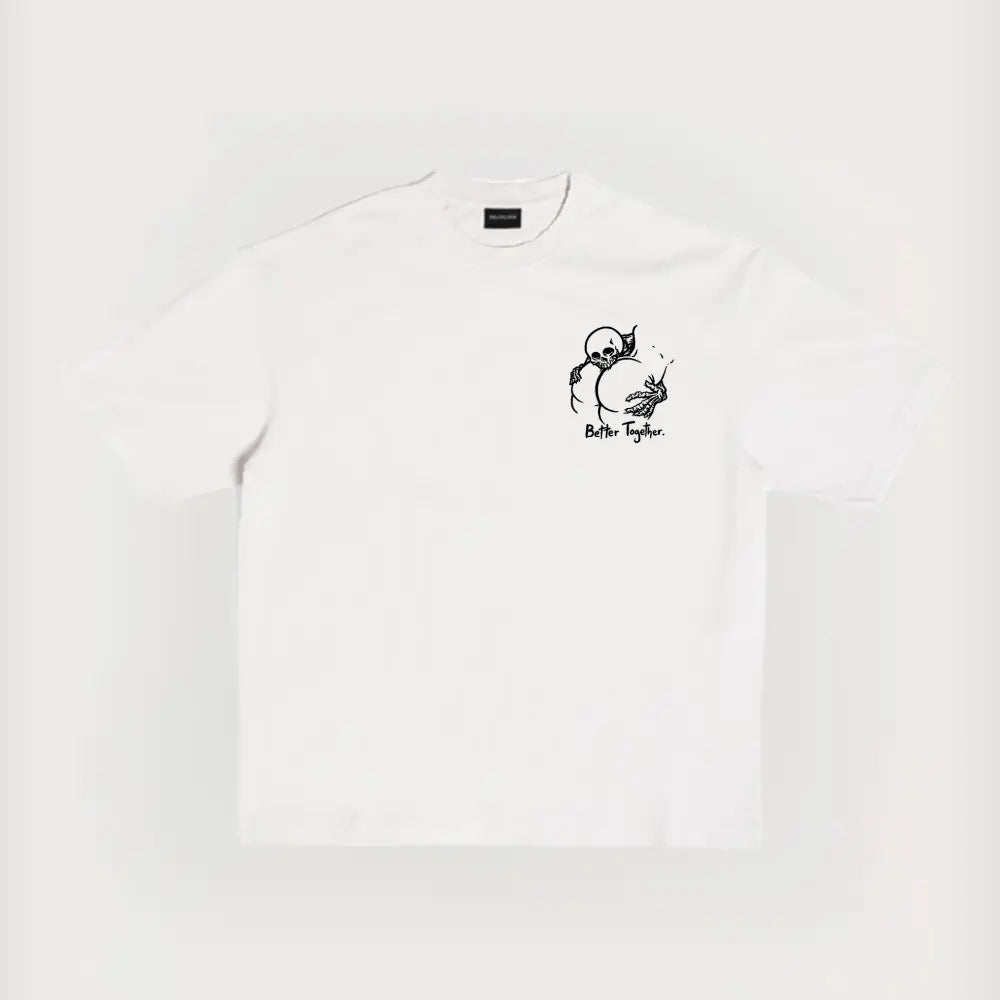 "Better Together" Cheeky Skeleton Graphic Tee - Edgy Humor Streetwear & Funny Men's Gift