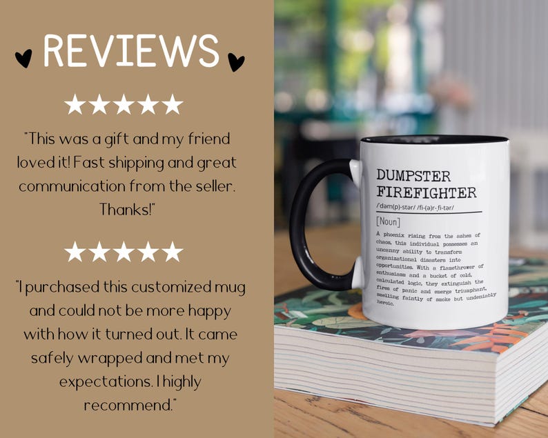 Funny Dumpster Firefighter Mug with Funny Definition Ⅶ