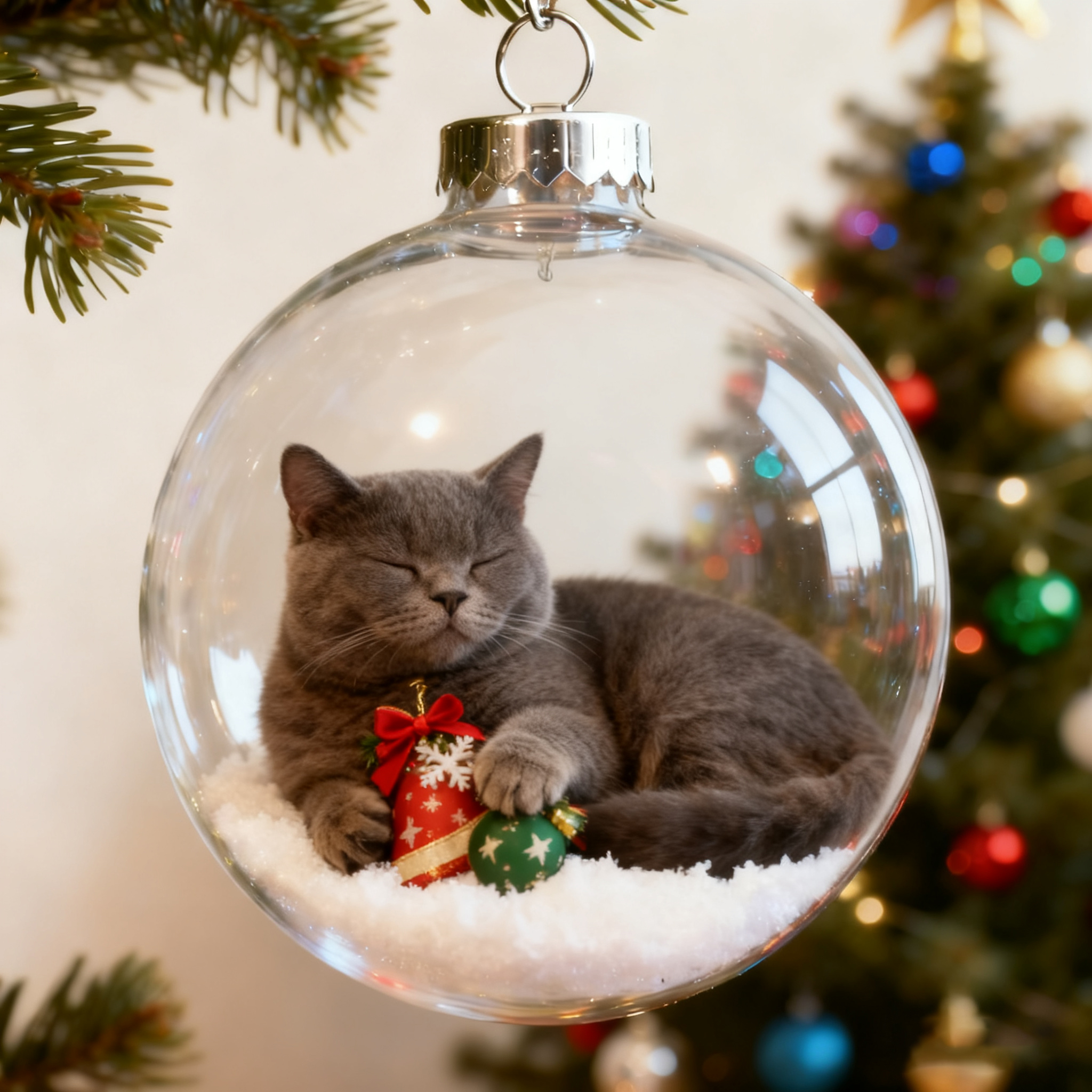 🎄 Paws of Love – Christmas Cat Ornament Collection