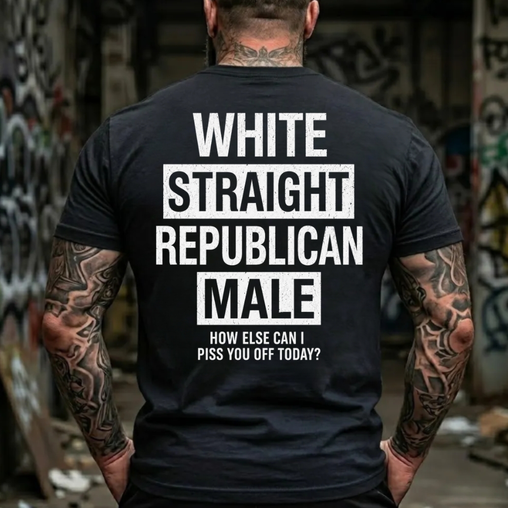 White Straight Republican Male Graphic T-Shirt