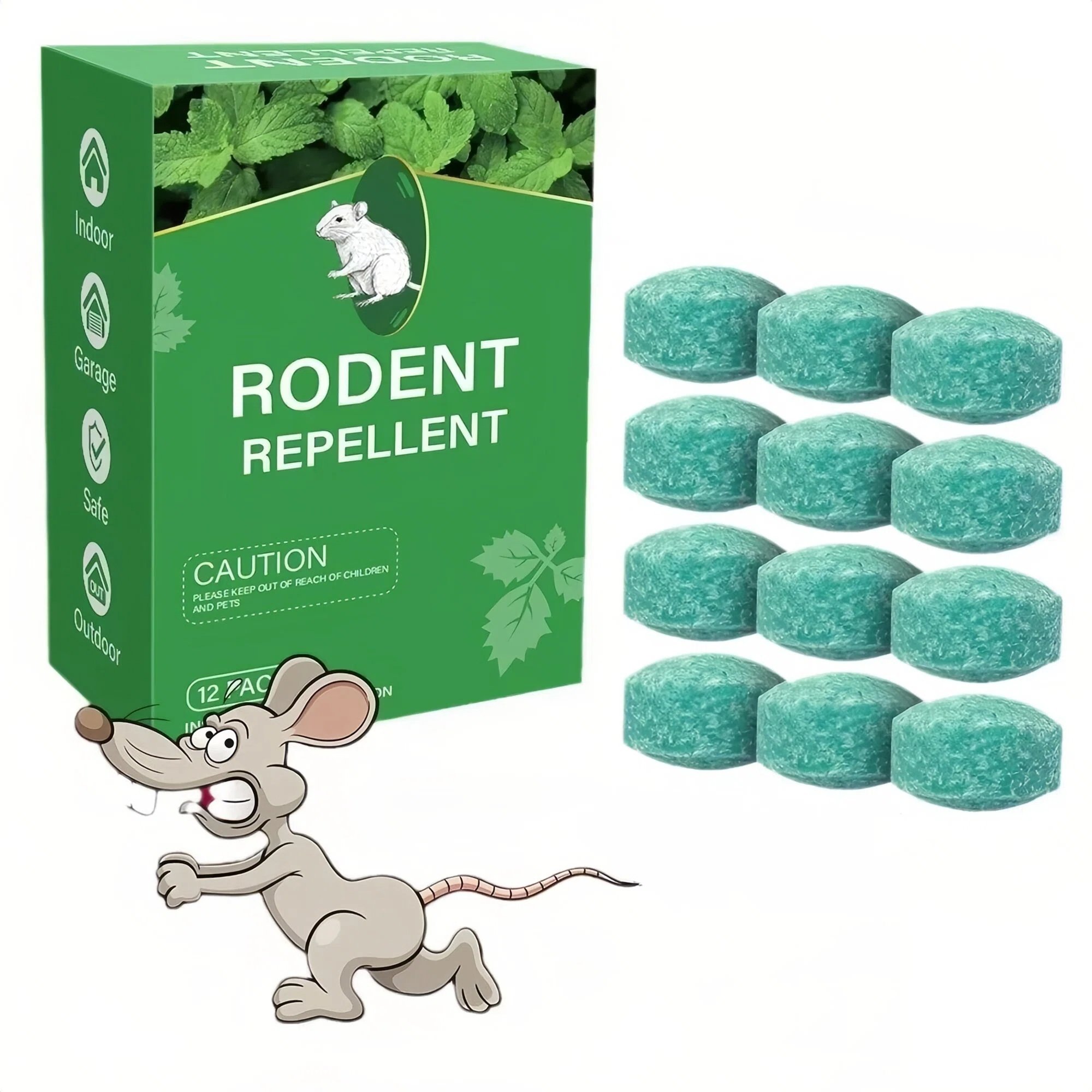 Natural Peppermint Rodent Repellent Balls (12 PCS) – Keep Rats, Mice & Pests Away Safely