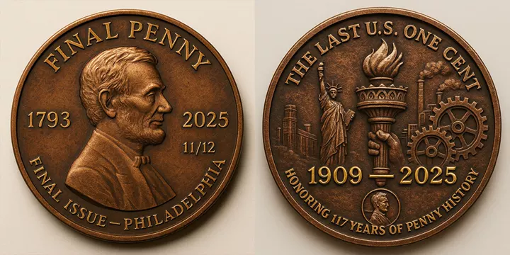 New Arrival "The Last Cent" Commemorative Coin  Set