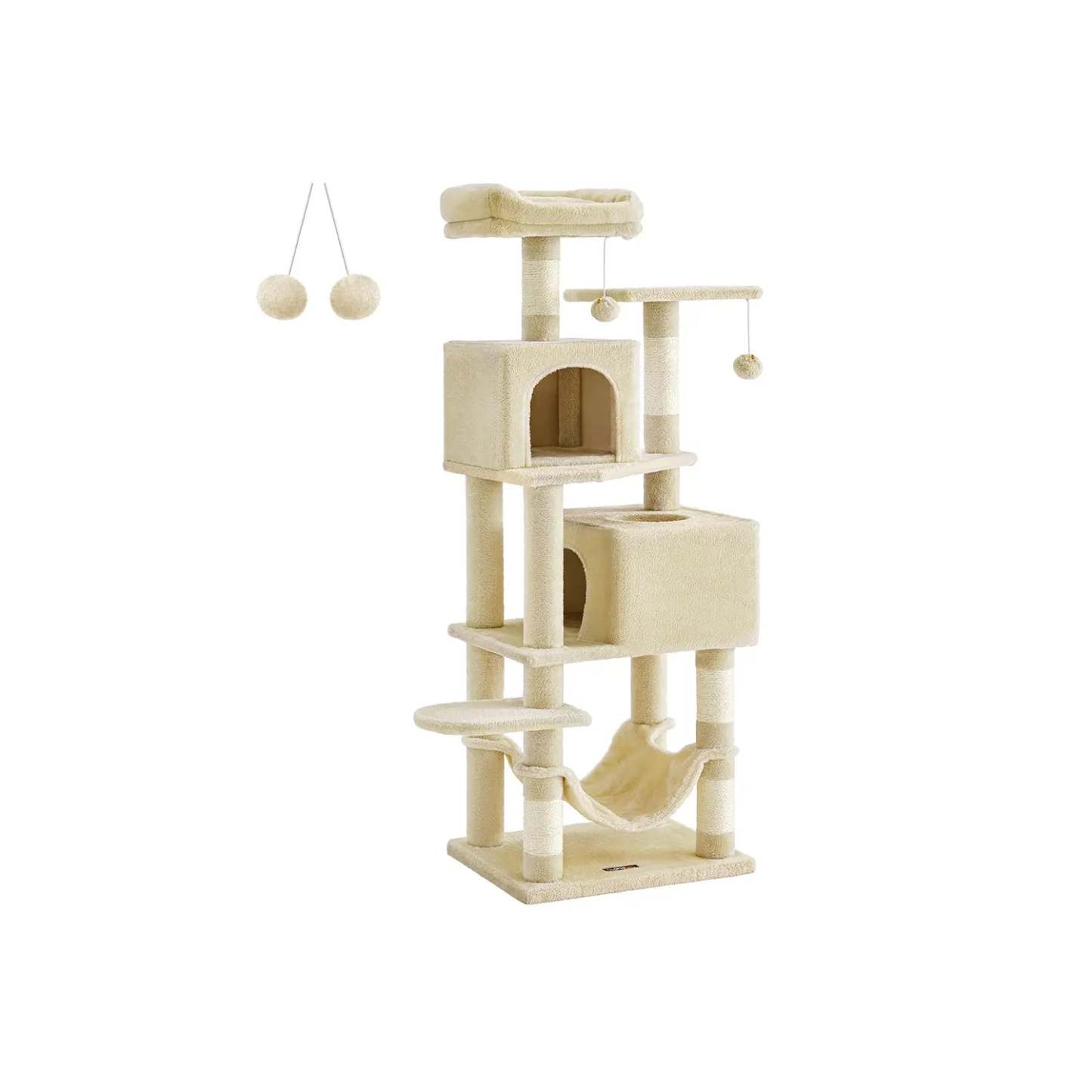 FEANDREA 66.1" Tall Large Multi-Level Cat Tree with 13 Scratching Posts