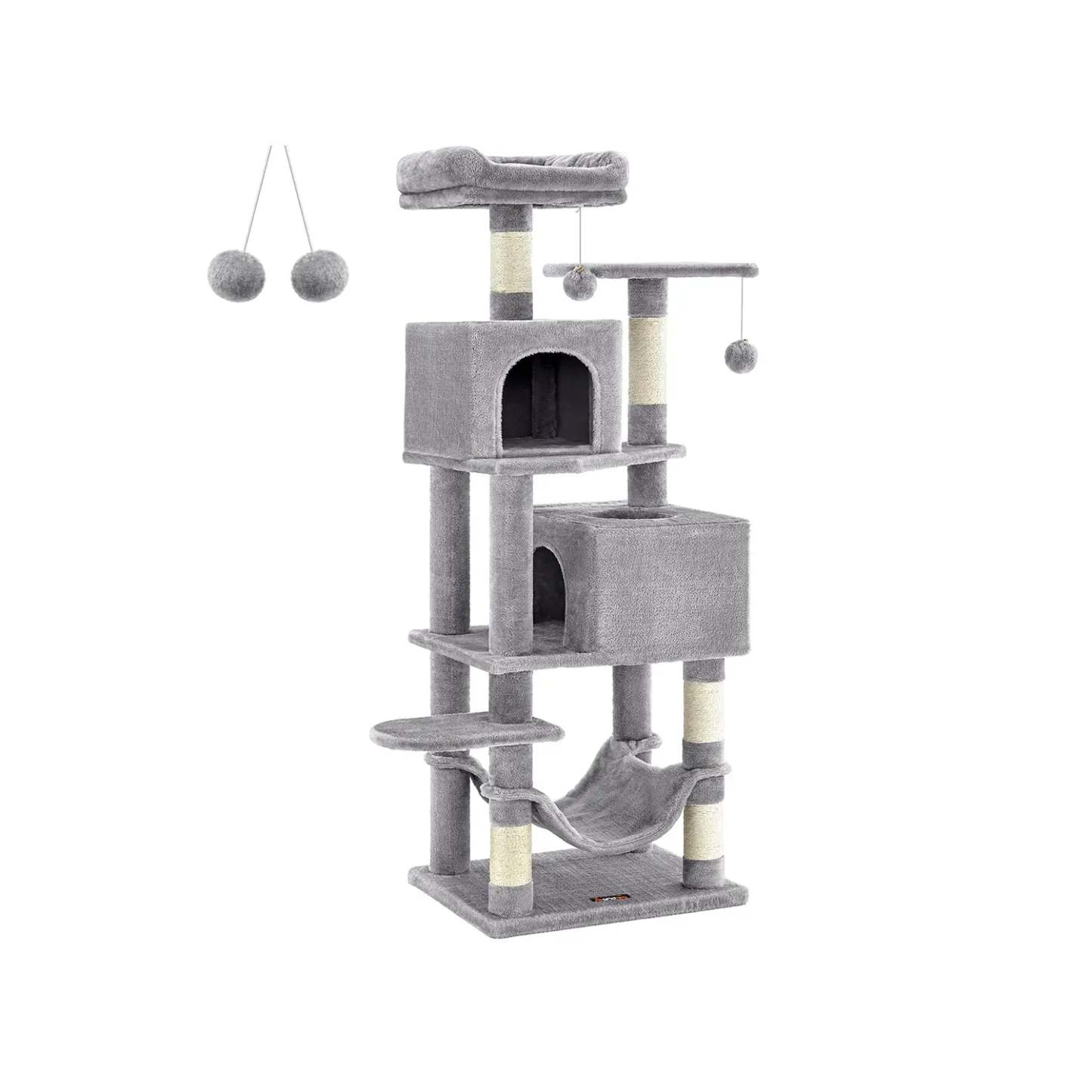 FEANDREA 66.1" Tall Large Multi-Level Cat Tree with 13 Scratching Posts