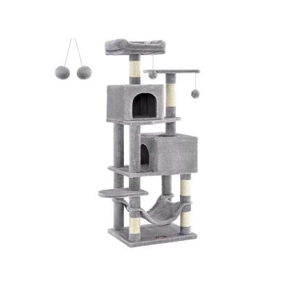 FEANDREA 66.1" Tall Large Multi-Level Cat Tree with 13 Scratching Posts
