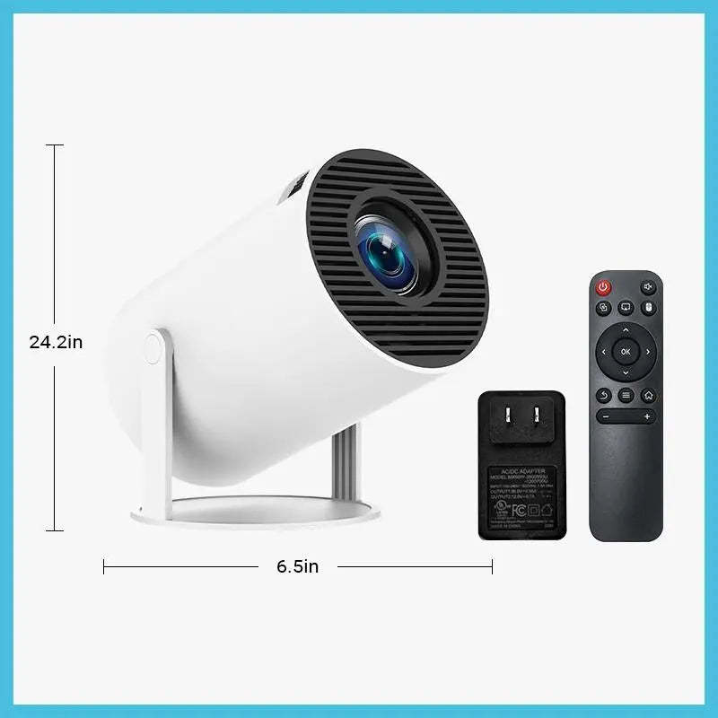 HY300Pro+ Portable Projector Outdoor Mini 4K Decoding with 5G WiFi 6 & BT 5.0 720P Full HD 160 ANSI Lumens for Android Audio Bluetooth Gaming Home Theater