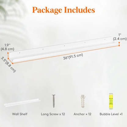 Lifewit Floating Shelves for Wall, Acrylic Shelf, Room Decor Bookcase/Vinyl Record/Photo/Picture in Bedroom, Living Room, Bathroom, Kitchen Storage Hanging Installation