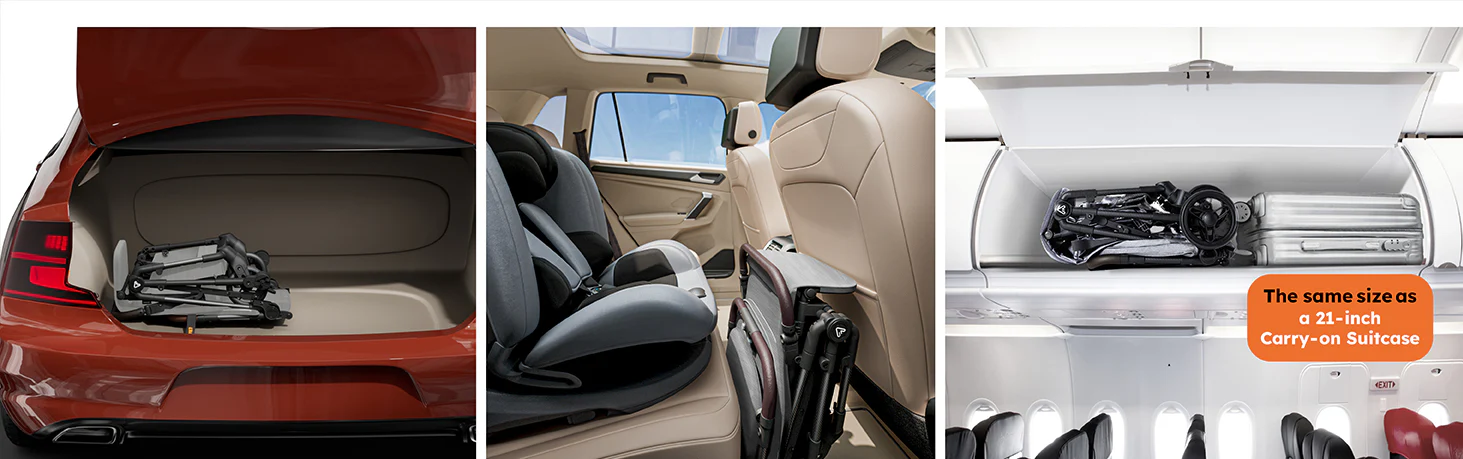 🔥Travel folding stroller - Suitable for airplane use - Compatible with CYBEX car seats