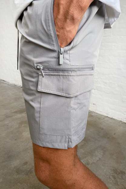 CARGO SHORTS - LIGHT GREY