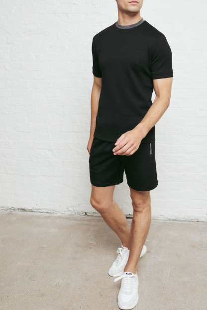 Luxe Contrast Pocket Short - Black
