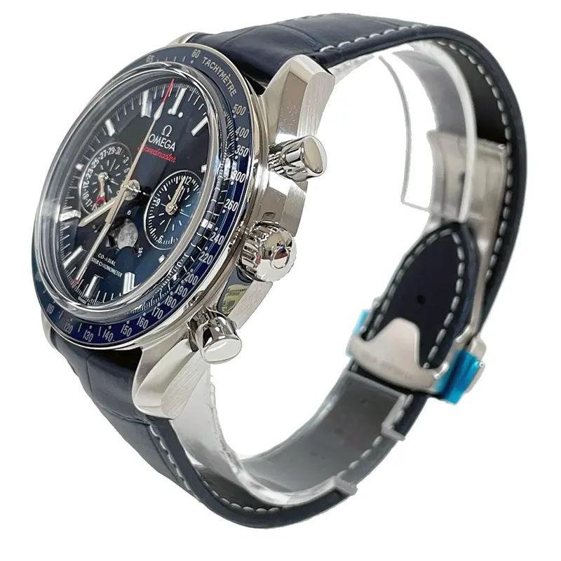 Omthtega Speedmaster Moonphase Chronograph 44mm Blue 304.33.44.52.03.001