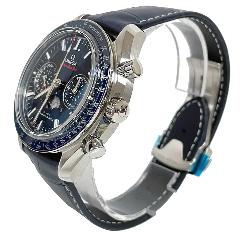 Omthtega Speedmaster Moonphase Chronograph 44mm Blue 304.33.44.52.03.001