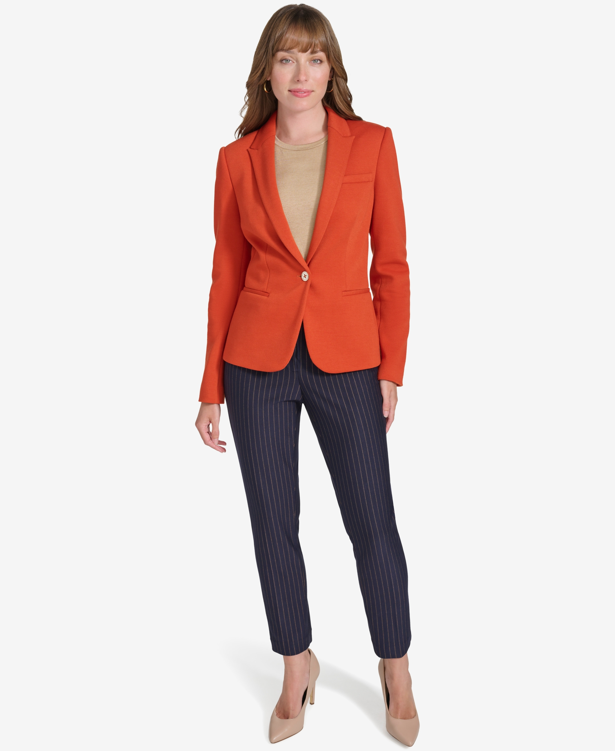 Tommy Hilfiger Women's One-Button Blazer - Paprika