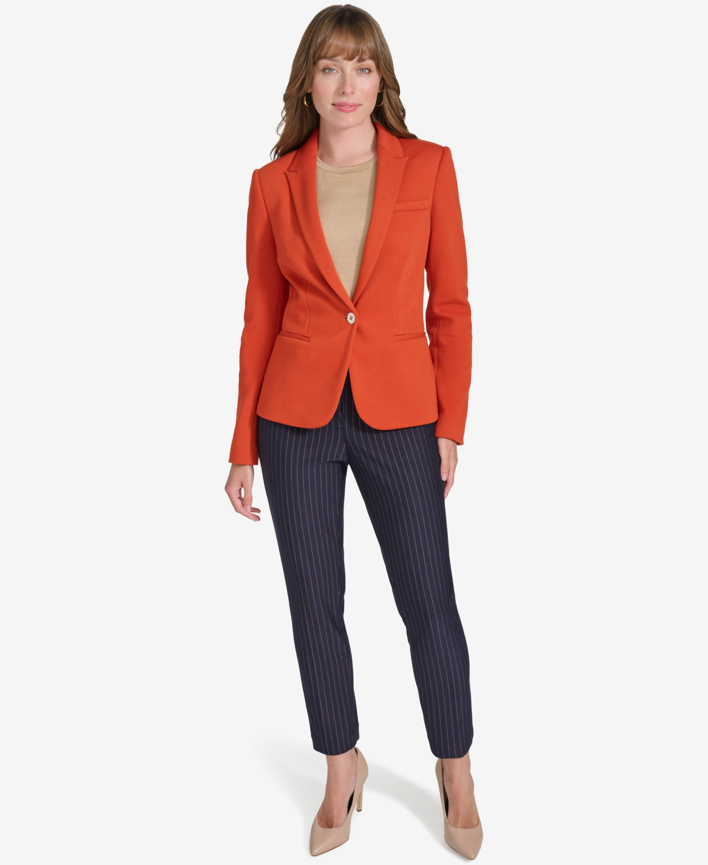 Tommy Hilfiger Women's One-Button Blazer - Paprika