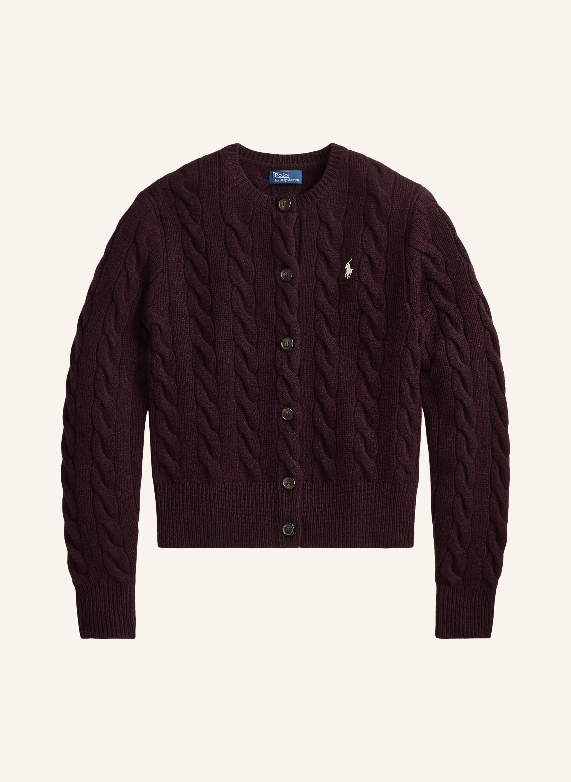 POLO RALPH LAUREN Strickjacke – DUNKELROT