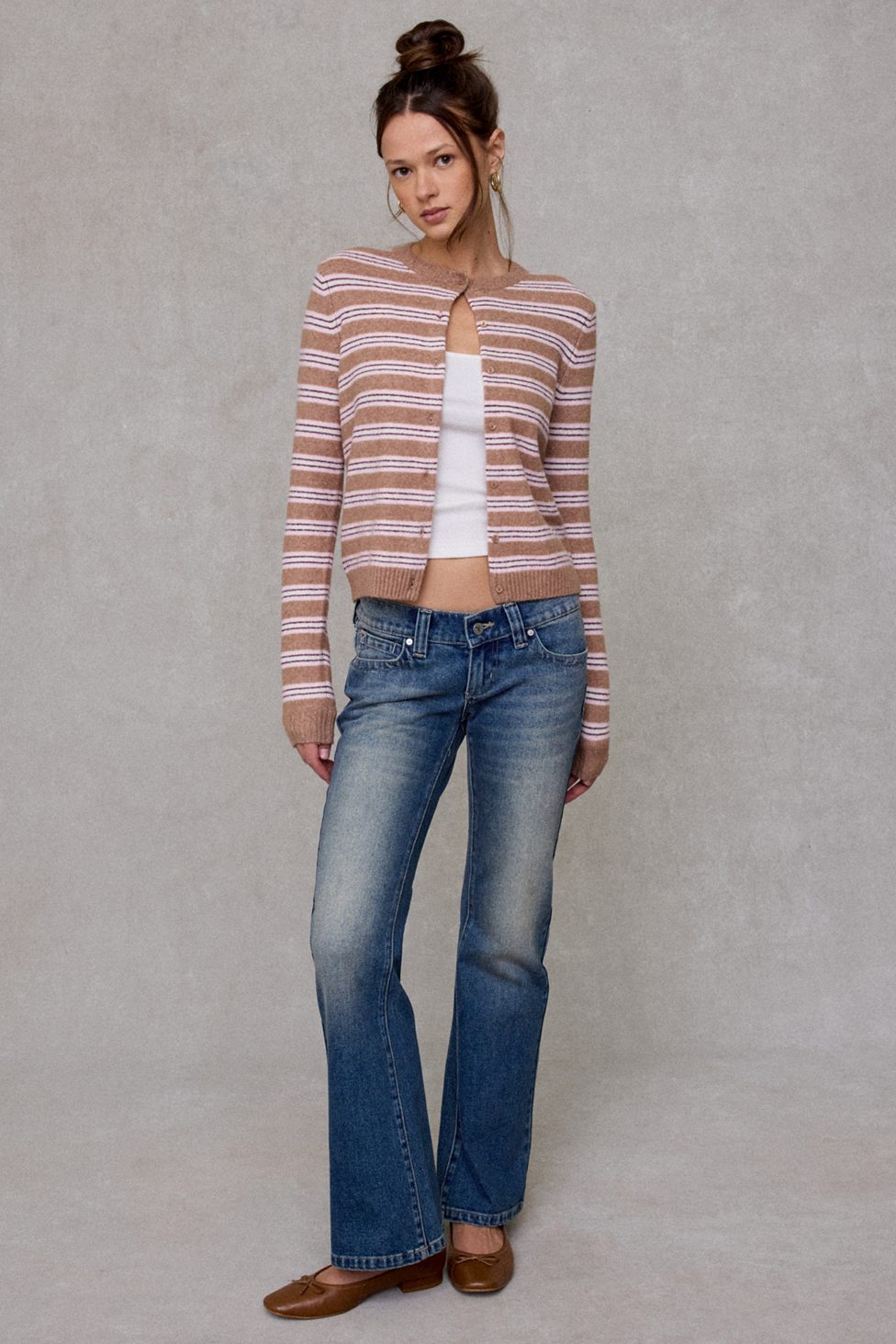 BDG So Soft Cardigan - Neutral Multi