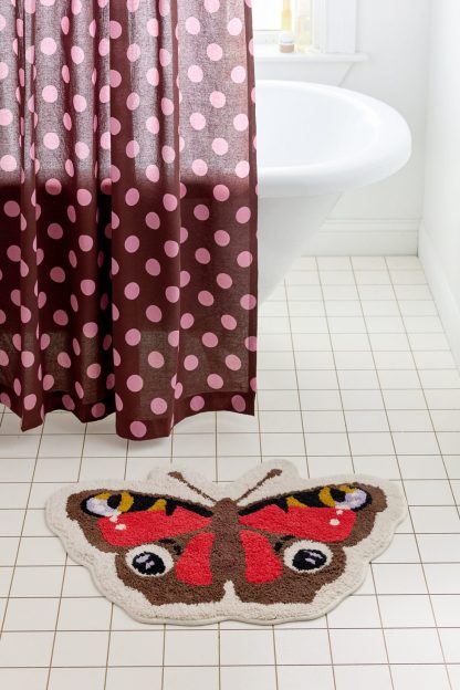 Butterfly Shaped Tufted Bath Mat - Multi