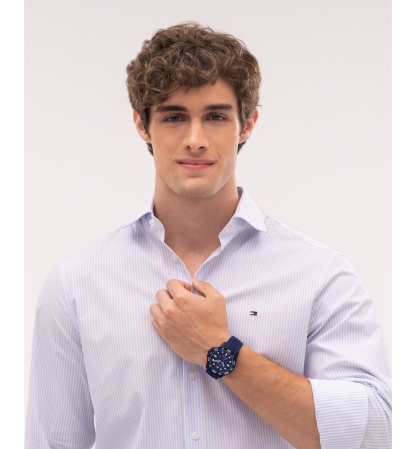 Tommy Hilfiger Men's Quartz Blue Silicone Strap Watch, 40mm - Navy