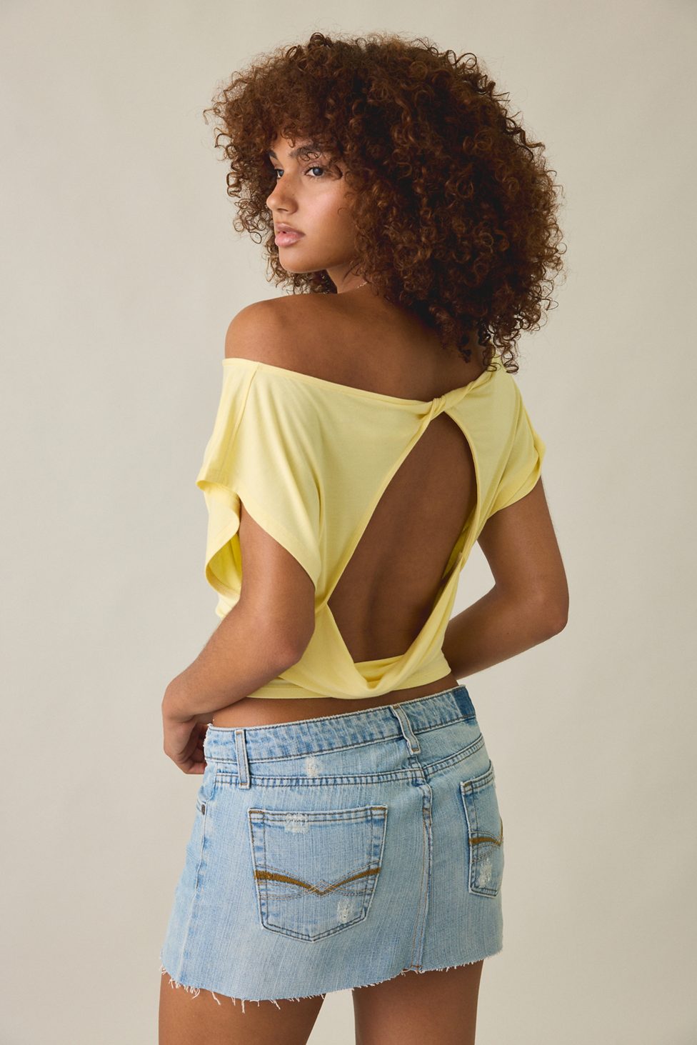 Out From Under Bid Day Open-Back Crop Top - Yellowcake