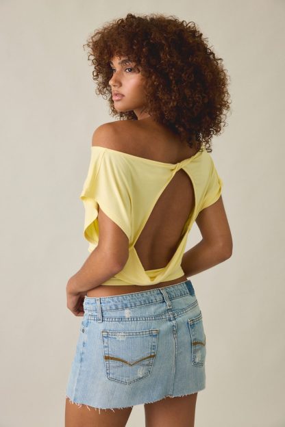 Out From Under Bid Day Open-Back Crop Top - Yellowcake